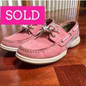 Pink/Salmon Sperry Topsiders